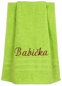 Darčekový uterák, Babička, zelený, 50 x 95 cm