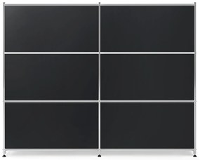 Kovová komoda »CN3« so 4 výklopnými priečinkami, čierna