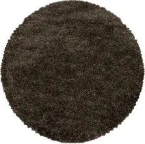 Ayyildiz, DOPREDAJ: 120x120 (průměr) kruh cm Kusový koberec Fluffy Shaggy 3500 brown kruh, 120x120 (priemer) kruh, hnedá, obývacia izba
