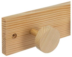 Nástenný vešiak z borovicového dreva v prírodnej farbe 40 cm Anillos – Casa Selección