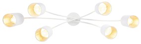 Moderné stropné svietidlo biele 6-svetlo - Lofty