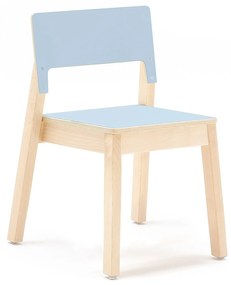Detská stolička LOVE, V 380 mm, breza, laminát - modrá