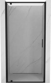 Mexen Exo, 1-krídlové sprchové dvere do otvoru 100 cm, 6mm číre sklo, čierny profil, 8181-100-000-70-00