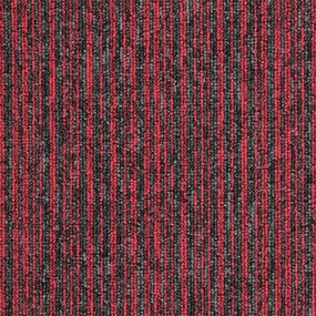 Balta, Kobercový štvorec Sonar Lines 4120 červený 50 x 50 cm, chodba / predsieň