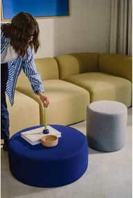 Sivý vlnený taburet Folk – noo.ma