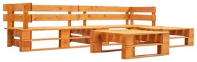 4-dielna záhradná sedacia súprava z paliet, drevo, medovo hnedá 277457