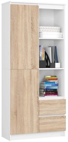 Skriňa Rexa 80 cm biela/dub sonoma