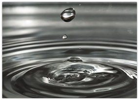 Sklenený obraz kvapky vody (70x50 cm)