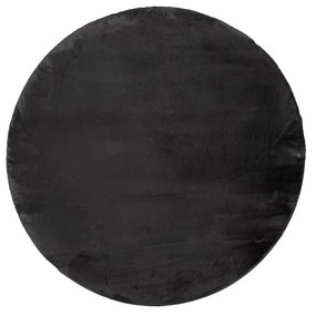 Dekorstudio Okrúhly kožušinový koberec TOPIA - grafitový Priemer koberca: 160cm