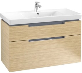 VILLEROY &amp; BOCH Subway 2.0 závesná skrinka pod umývadlo, 2 zásuvky, 987 x 449 x 590 mm, Nordic Oak, A91510VJ