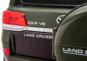 RAMIZ Elektrické autíčko - Toyota Land Cruiser - zelené - 2 x 35W - 12V/7Ah - 2023