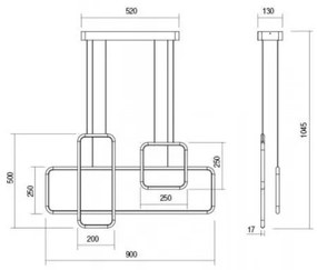 Redo 01-2100 - LED stmievateľný luster na lane THAI LED/86W/230V čierny