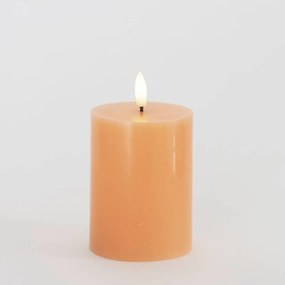 SIRIUS Vosková LED svíčka Sille, broskvová, 7,5 x 10 cm