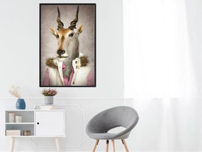 Artgeist Plagát - Antelope Jessica [Poster] Veľkosť: 20x30, Verzia: Zlatý rám