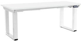Výškovo nastaviteľný stôl OfficeTech Strong 180 x 80 cm, biela podnož, biela