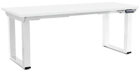 Výškovo nastaviteľný stôl OfficeTech Strong 180 x 80 cm, biela podnož, biela