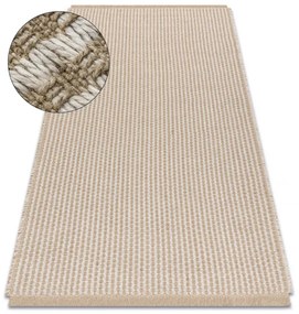 Koberec JUTE 3650 so strapcami krémový / béžový