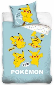 Carbotex Detské bavlnené obliečky Pokémon Pika Pika Pikachu, 140 x 200 cm, 70 x 90 cm