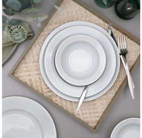 Jedálenská sada 18 ks biela/porcelán