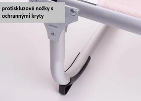Garthen 61126 Záhradné skladacie ležadlo so strieškou - béžové