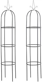 Mriežka na popínavé rastliny Romantika - 190 x 38 cm - Čierna