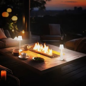 Briloner 7510016 - LED RGBW stmievateľná stolná lampa CALIDA 2,5W/5V IP44 1200 mAh biela