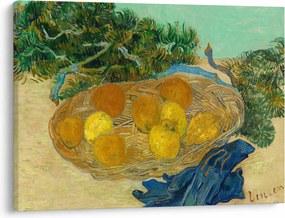 Obraz - Vincent van Gogh, Still Life of  Oranges and Lemons with  Blue Gloves, reprodukcia (70x50 cm)