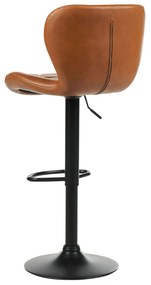 Sada 2 barových stoličiek z umelej kože hnedá VALETTA II Beliani