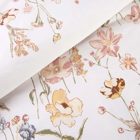 SATÉNOVÉ OBLIEČKY SATYNLOVE 180X200 CM, 2KS 70X80 CM KVETY