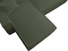 Rozkladacia obojstranná sedacia súprava do L SMART BOUCLE 232x143 cm, tmavozelená
