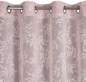 ZÁVES NA KRÚŽKOCH AMBER 140X250 CM RUŽOVÁ