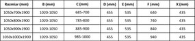 Mexen Apia, sprchový kút s posuvnými dverami 105 (dvere) x 80 (stena) cm, 6mm číre-pásy sklo, chrómový profil, 840-105-080-01-20