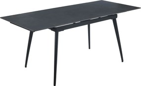 Vintino Rozkladací jedálenský stôl KORVIN 120–180 cm – grafit mat / čierna oceľ