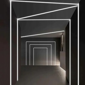 BERGE LED hliníkový profil rohový 1m biely - sada