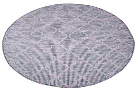 Dekorstudio Šnúrkový okrúhly koberec PALM 3069 - ružovomodrý Priemer koberca: 120cm