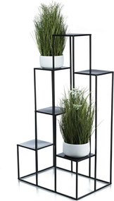 STOJAN NA KVETINÁČ KASKADA 110X60X40 CM ČIERNA