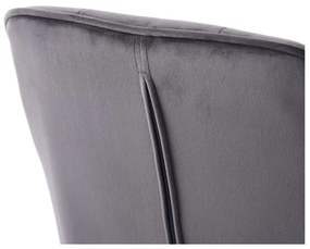 Sivé čalúnené jedálenské kreslá v súprave s podrúčkami 2 ks Nolan Square – Unique Furniture