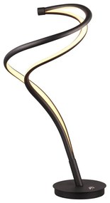 Čierna LED stolová lampa s kovovým tienidlom (výška 56 cm) Nala – Trio Select