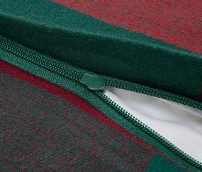 Flanelová posteľná bielizeň, viacfarebná károvaná, štandardná veľkosť