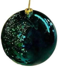DECOLED Plastová guľa, priemer 20 cm, pávia zelená, lesklá, UV