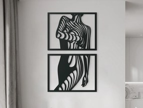drevko 2-dielny obraz Pôvab ženy Rozmer obrazu: 44,5 x 27,5 cm, Farba dekorácie: Čierna