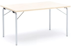 Skladací stôl NICKE, 1400x800x720 mm, laminát - breza, galvanizovaný