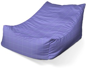 Sablio Sedací vak Lounge Štvorcový vzor fialovej - 80 x 95 x 50 cm