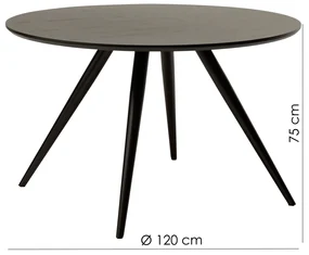 ECLIPSE JEDÁLENSKÝ OKRÚHLY STÔL - Ø 120 cm wallnut