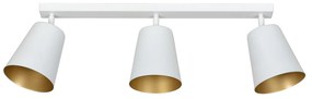 PRISM 3 | moderná stropná lampa trojitá Farba: Biela/Zlatá