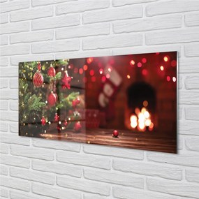 Nástenný panel  Ozdoby vianočný strom darčeky 125x50 cm