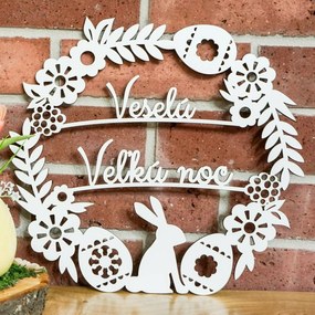 Drevený veľkonočný veniec na dvere | DUBLEZ