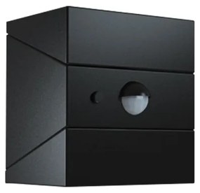 LED nástenné solárne svietidlo so senzorom LED/2,5W/3,7V IP65 1200 mAh čierne