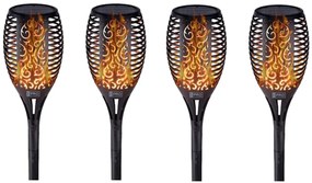 Bezdoteku LEDSolar 96 solárne vonkajšie horiacu fakľu pochodeň 4 ks, 96 LED, bezdrôtové, IPRO, 1W, teplá            farba