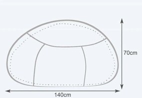 INTERMEDIC SK - Sedací vak MAXI 140x70 cm | extra veľký vak na sedenie a ležanie, 570 l Farba: E09 - Zelená tmavá (ekokoža)